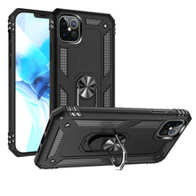 For iPhone 12 Pro Max Case Ring Magnetic Kickstand Protection + Tempered Glass