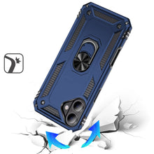 For iPhone 17 Case Metal Ring Kickstand Rugged Phone Cover + Tempered Glass