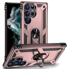 For Samsung S23 Ultra Case Ring Stand Magnetic Kickstand Protective Hybrid Cover