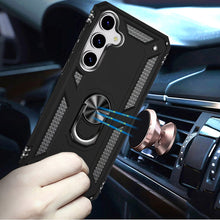 For Samsung S25/S24 Case Ring Magnetic Kickstand Protection + Tempered Glass