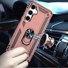 For Samsung S25/S24 Case Ring Magnetic Kickstand Protection + Tempered Glass