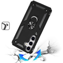 For Samsung S25 FE Case Ring Holder Phone Cover with Kickstand + Tempered Glass