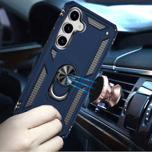 For Samsung S25 FE Case Ring Holder Phone Cover with Kickstand + Tempered Glass