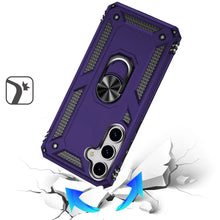 For Samsung S25 FE Case Ring Holder Phone Cover with Kickstand + Tempered Glass