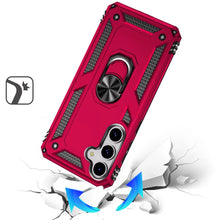 For Samsung S25 FE Case Ring Holder Phone Cover with Kickstand + Tempered Glass