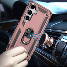 For Samsung S25 FE Case Ring Holder Phone Cover with Kickstand + Tempered Glass