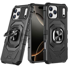 For iPhone 17 Pro Max Case Shockproof Dual Layer with Ring Stand +Tempered Glass