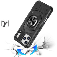 For iPhone 17 PRO Case Shockproof Dual Layer with Metal Stand + Tempered Glass