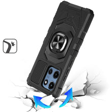 For Moto G 2025 Case Shockproof Dual Layer Magnetic Ringstand + Tempered Glass