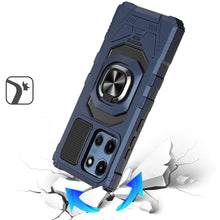 For Moto G 2025 Case Shockproof Dual Layer Magnetic Ringstand + Tempered Glass