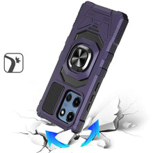 For Moto G 2025 Case Shockproof Dual Layer Magnetic Ringstand + Tempered Glass