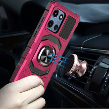 For Moto G 2025 Case Shockproof Dual Layer Magnetic Ringstand + Tempered Glass