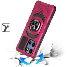 For Moto G 2025 Case Shockproof Dual Layer Magnetic Ringstand + Tempered Glass