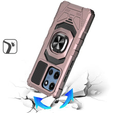 For Moto G 2025 Case Shockproof Dual Layer Magnetic Ringstand + Tempered Glass