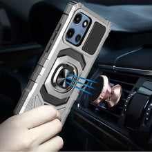 For Moto G 2025 Case Shockproof Dual Layer Magnetic Ringstand + Tempered Glass