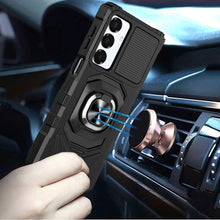 For Samsung A16 5G Case Dual Layer Magnetic Ring Stand Cover + Tempered Glass