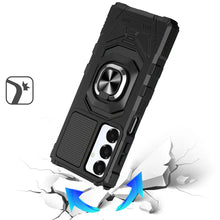 For Samsung A16 5G Case Dual Layer Magnetic Ring Stand Cover + Tempered Glass