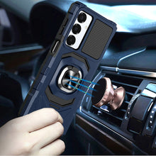 For Samsung A16 5G Case Dual Layer Magnetic Ring Stand Cover + Tempered Glass