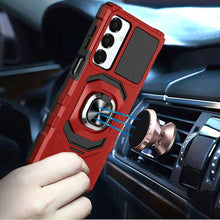 For Samsung A16 5G Case Dual Layer Magnetic Ring Stand Cover + Tempered Glass