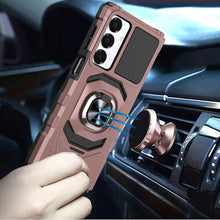 For Samsung A16 5G Case Dual Layer Magnetic Ring Stand Cover + Tempered Glass