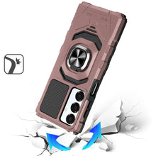 For Samsung A16 5G Case Dual Layer Magnetic Ring Stand Cover + Tempered Glass