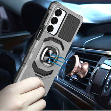 For Samsung A16 5G Case Dual Layer Magnetic Ring Stand Cover + Tempered Glass