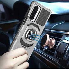 For Samsung A17 5G Case Shockproof Dual Layer with Ring Stand + Tempered Glass