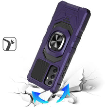 For Samsung A26 5G Case Dual Layer Magnetic Ring Stand Cover + Tempered Glass