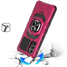 For Samsung A26 5G Case Dual Layer Magnetic Ring Stand Cover + Tempered Glass