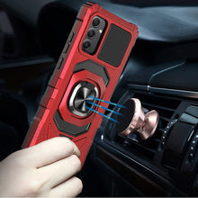 For Samsung A26 5G Case Dual Layer Magnetic Ring Stand Cover + Tempered Glass