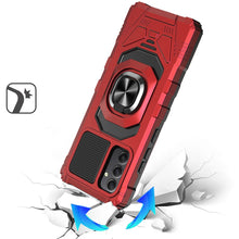 For Samsung A26 5G Case Dual Layer Magnetic Ring Stand Cover + Tempered Glass