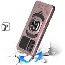 For Samsung A26 5G Case Dual Layer Magnetic Ring Stand Cover + Tempered Glass