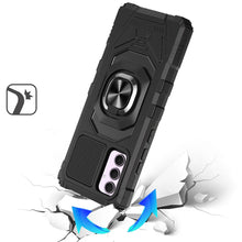 For Samsung A36/A56 Case Dual Layer Magnetic Ring Stand Cover + Tempered Glass