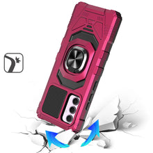 For Samsung A36/A56 Case Dual Layer Magnetic Ring Stand Cover + Tempered Glass