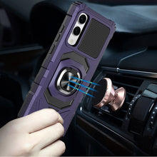 For Samsung S25 Edge Case Shockproof Dual Layer RingStand Hybrid +Tempered Glass