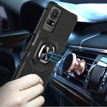 For TCL K24 Case Shockproof Dual Layer Magnetic Rotational Ringstand Phone Cover