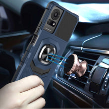 For TCL K24 Case Shockproof Dual Layer Magnetic Rotational Ringstand Phone Cover