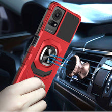 For TCL K24 Case Shockproof Dual Layer Magnetic Rotational Ringstand Phone Cover