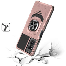 For TCL K24 Case Shockproof Dual Layer Magnetic Rotational Ringstand Phone Cover