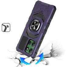 For Moto G Power 2025 Case Shockproof Dual Layer Magnetic Ring + Tempered Glass