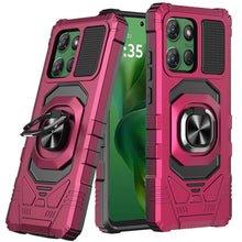 For Moto G Power 2025 Case Shockproof Dual Layer Magnetic Ring + Tempered Glass