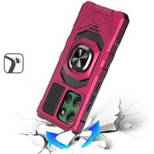 For Moto G Power 2025 Case Shockproof Dual Layer Magnetic Ring + Tempered Glass