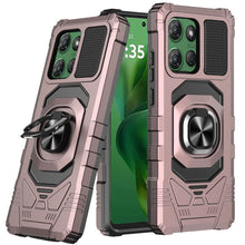 For Moto G Power 2025 Case Shockproof Dual Layer Magnetic Ring + Tempered Glass