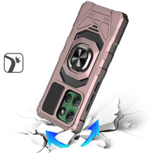 For Moto G Power 2025 Case Shockproof Dual Layer Magnetic Ring + Tempered Glass