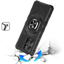 For Moto G Stylus 2025 Case Shockproof Dual Layer Magnetic Ring + Tempered Glass