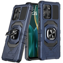 For Moto G Stylus 2025 Case Shockproof Dual Layer Magnetic Ring + Tempered Glass