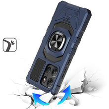 For Moto G Stylus 2025 Case Shockproof Dual Layer Magnetic Ring + Tempered Glass