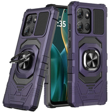 For Moto G Stylus 2025 Case Shockproof Dual Layer Magnetic Ring + Tempered Glass