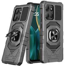 For Moto G Stylus 2025 Case Shockproof Dual Layer Magnetic Ring + Tempered Glass