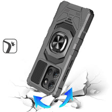 For Moto G Stylus 2025 Case Shockproof Dual Layer Magnetic Ring + Tempered Glass